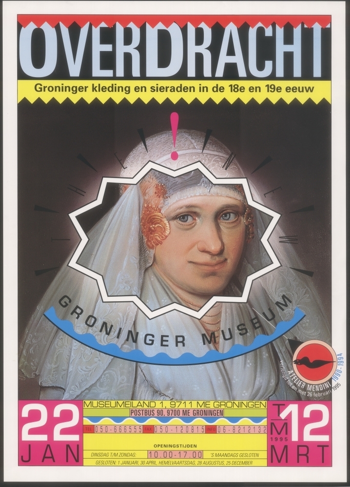 Tentoonstelling in Groninger Museum 22-1 t/m 12-3-1995: Overdracht, Groninger kleding en sieraden in de 18e en 19e eeuw