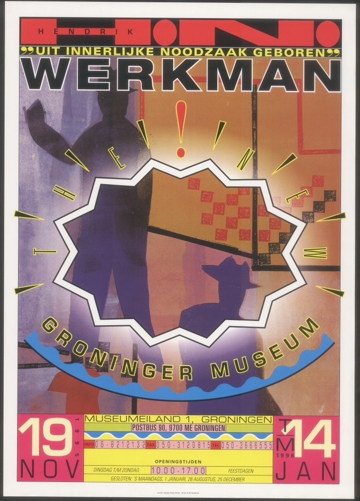 Tentoonstelling in Groninger Museum 19-11-1995 t/m 14-1-1996: Hendrik N. Werkman, uit innerlijke noodzaak geboren