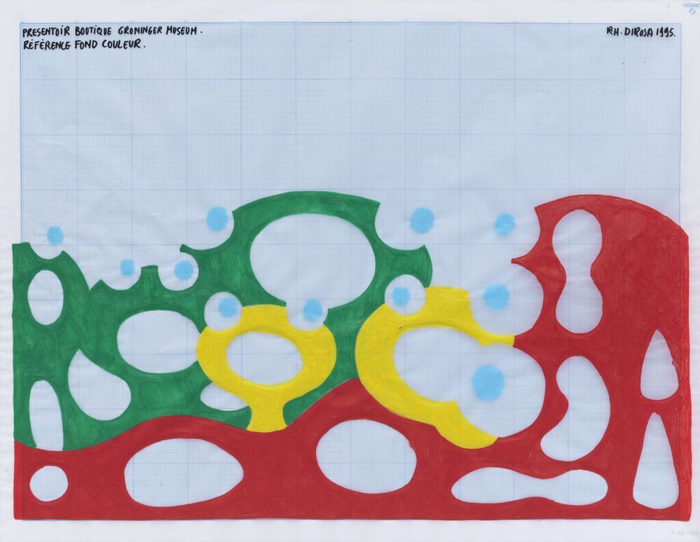 Référence Fond couleur (l.b.) (studie voor Presentoir Boutique Groninger Museum)
