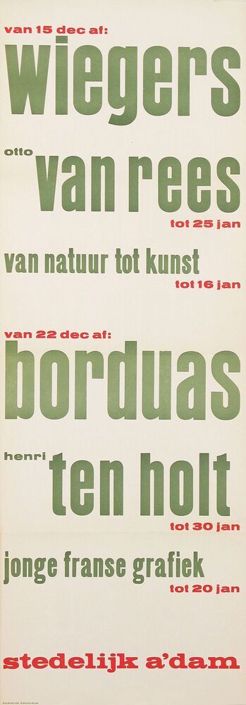 Wiegers, Otto van Rees, van natuur tot kunst, Borduas, Henri ten Holt, jonge Franse grafiek