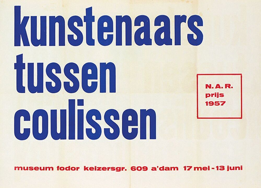 Kunstenaars tussen coulissen, N.A.R. prijs 1957