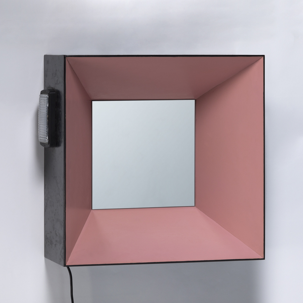 Wall hanging mirror with anti-fog light