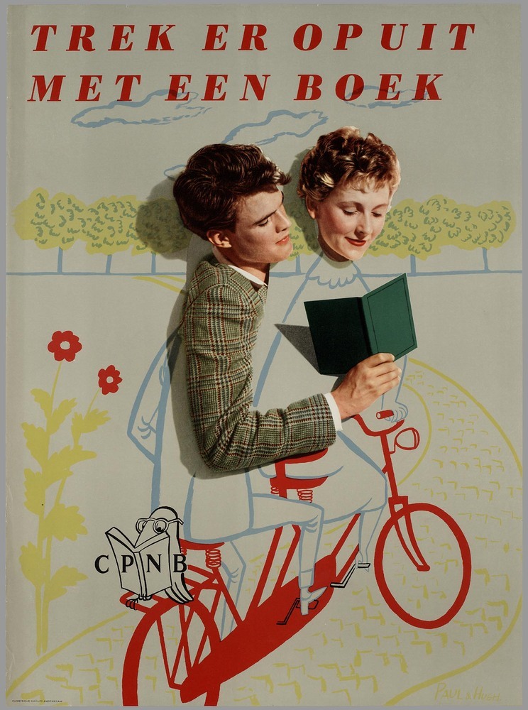 Affiche CPNB: trek er op uit met een boek