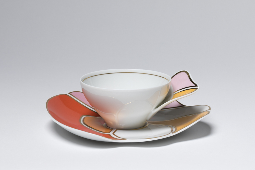 Theekop en schotel, Künstlertasse nr.32 (uit serie 'Sammeltassen)