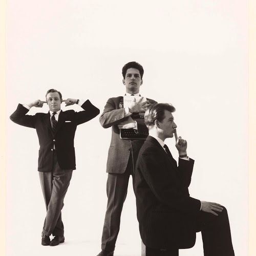 Publiciteitsfoto Herman Pieter de Boer, Dimitri Frenkel Frank en Hans Ferrée