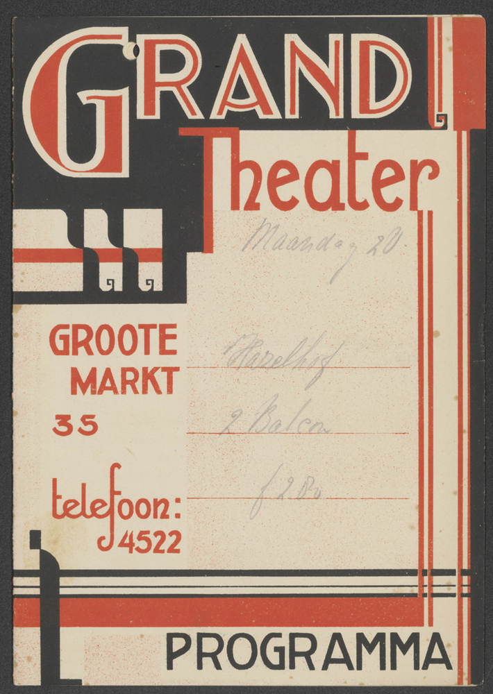 Grand Theater programmaboekje