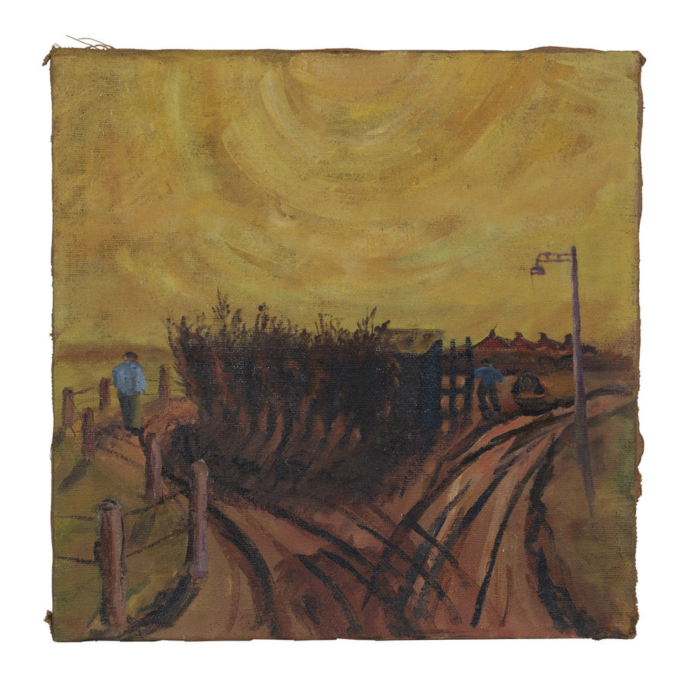 Landschap met twee boeren