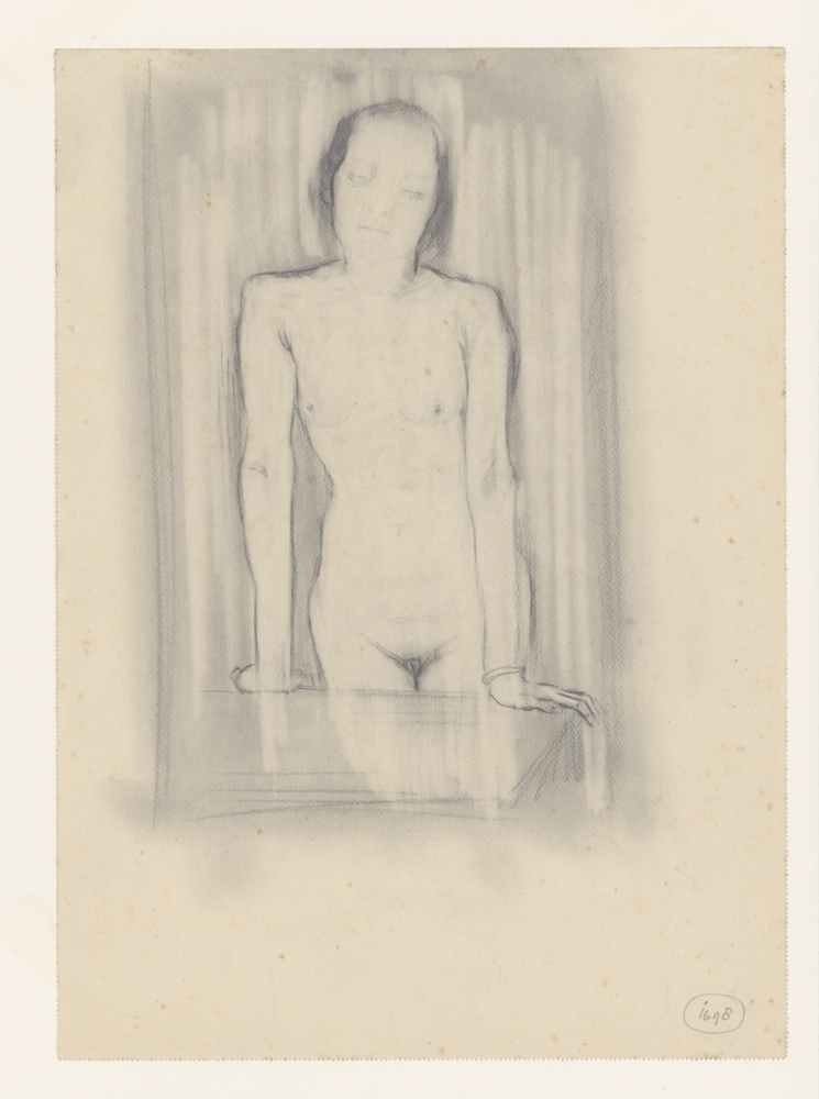 Magere staande vrouw