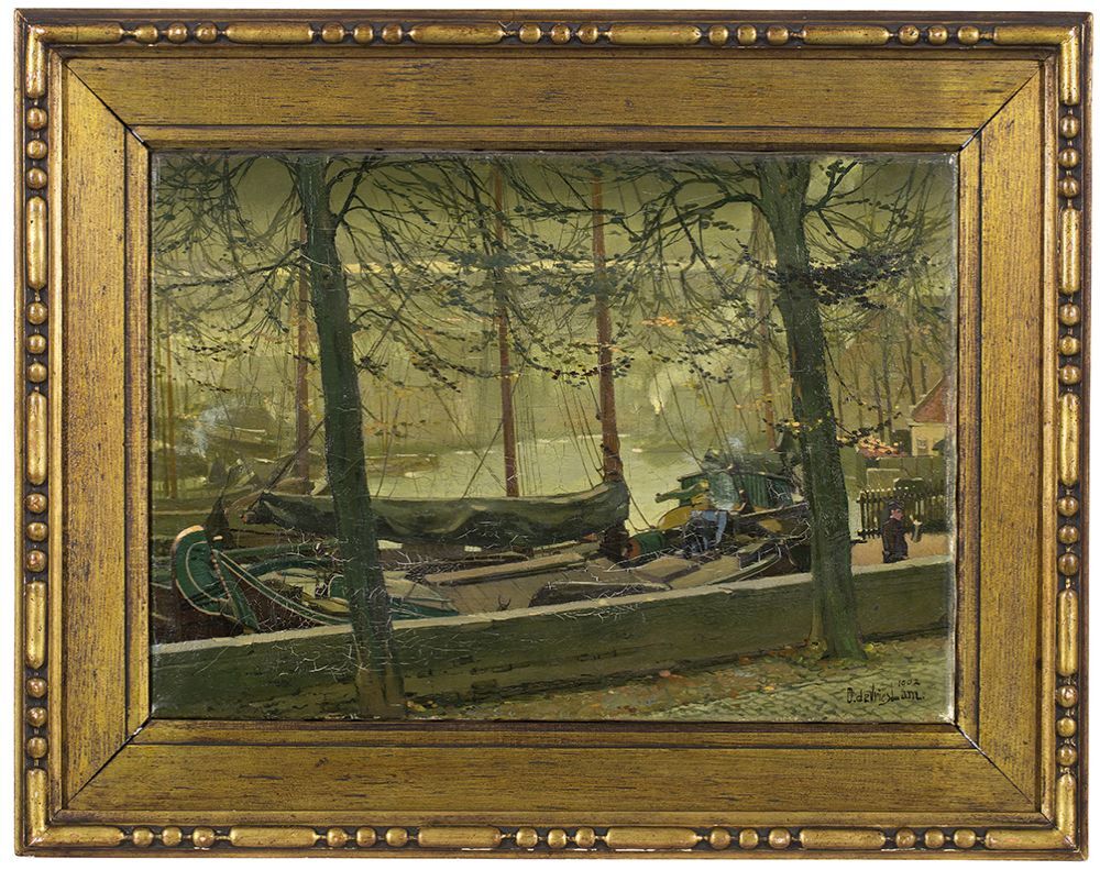 Zeilschip aan de wal