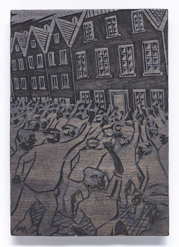 Houtblok voor 'Strijd'