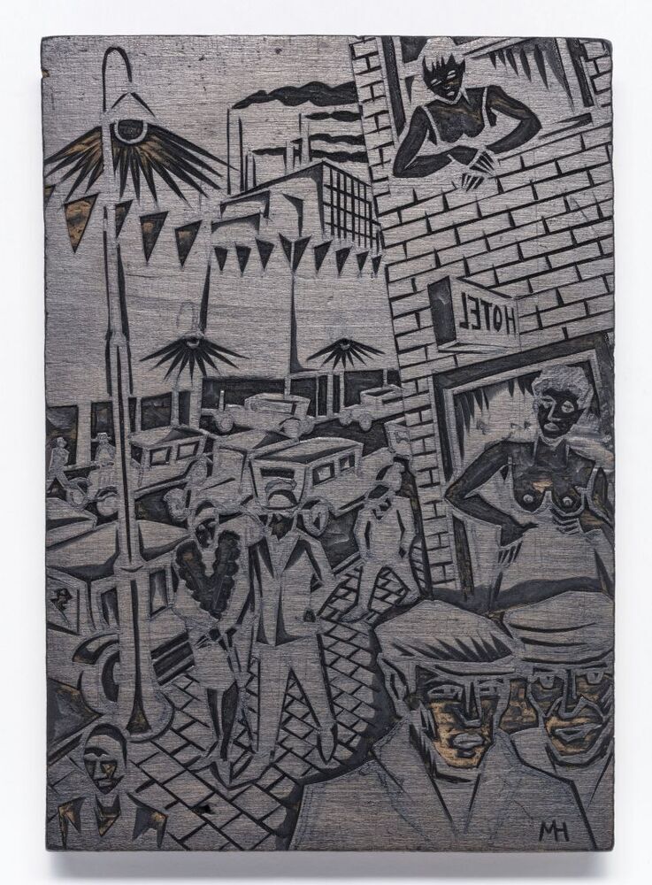 Houtblok voor 'Hotel'