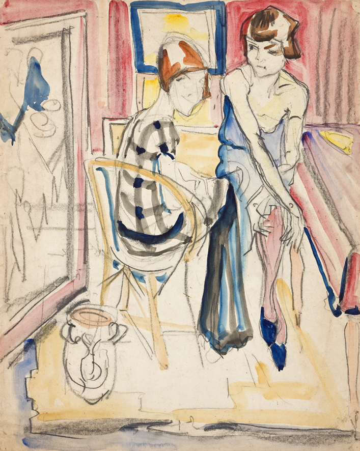 Interieur met twee vrouwen