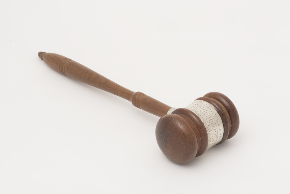 Voorzittershamer van de Internationale Orde van Goede Tempeliers (IOGT), loge Noorderlicht