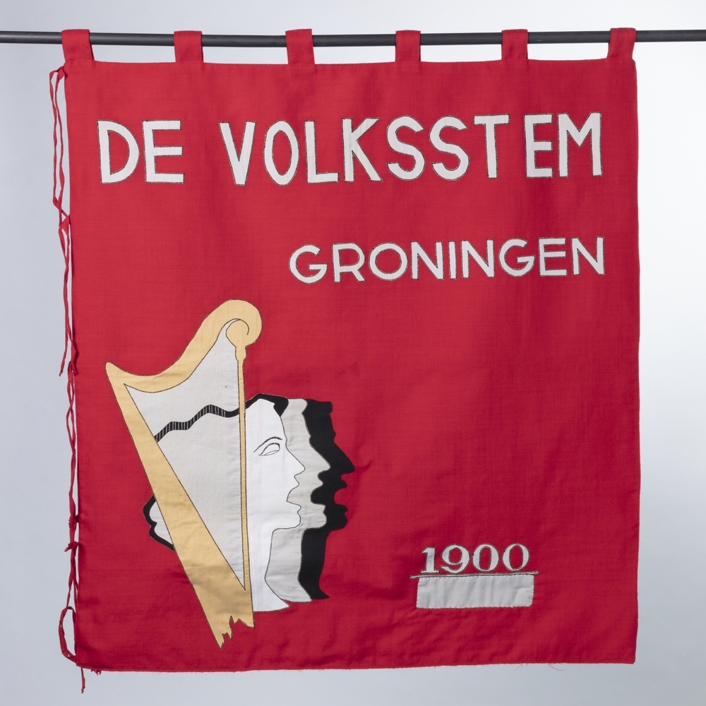 Vaandel van de De Volksstem Groningen