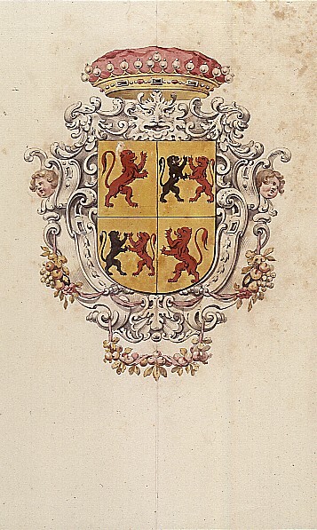 Wapen van Wilhelmina Anna Lewe dochter van Asinga