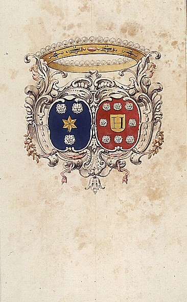 Wapens van Teteke Jarges en Onno van Berum wonende op Thedemaborg in Noordwolde