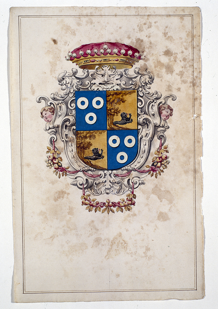 Wapen van: (vermoedelijk) Margaretha Beata von Freytag tot Goedens, schoonmoeder van Abel Coenders Lewe van Asinga dochter