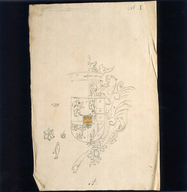 Voorstudie van: Wapen van Luirt Manninga heer van Dijksterhuis