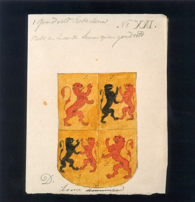 Voorstudie van: Wapen van Wilhelmina Anna Lewe dochter van Asinga