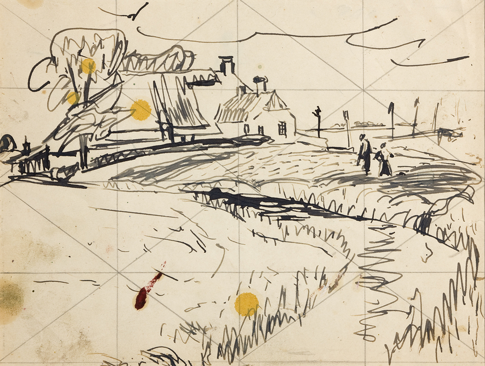 Landschap met boerderij