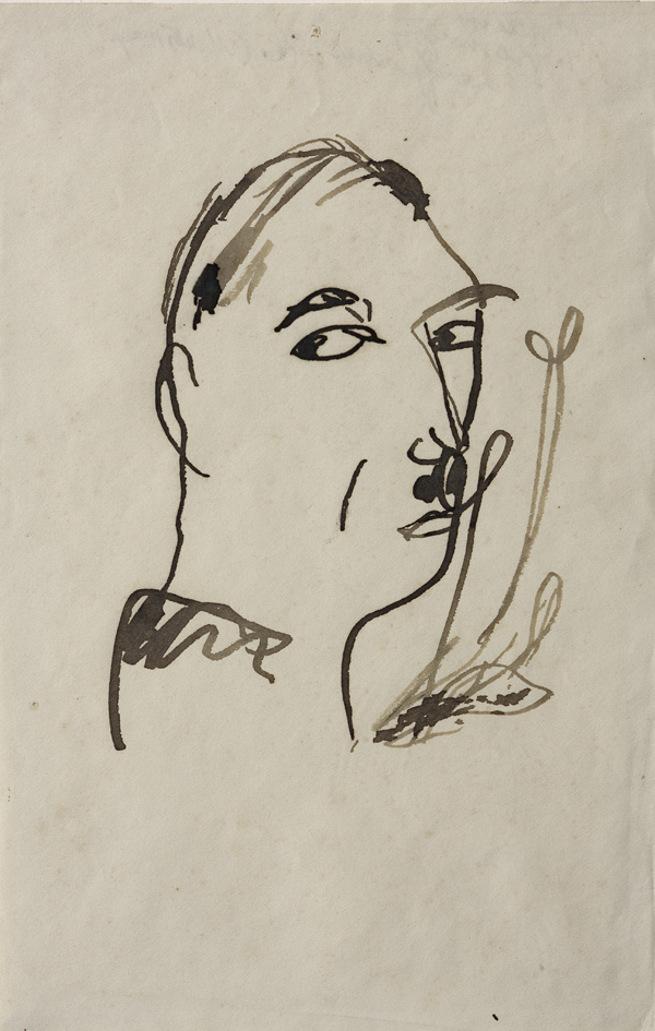 Zelfportret met bloem, 1938 (T-57)