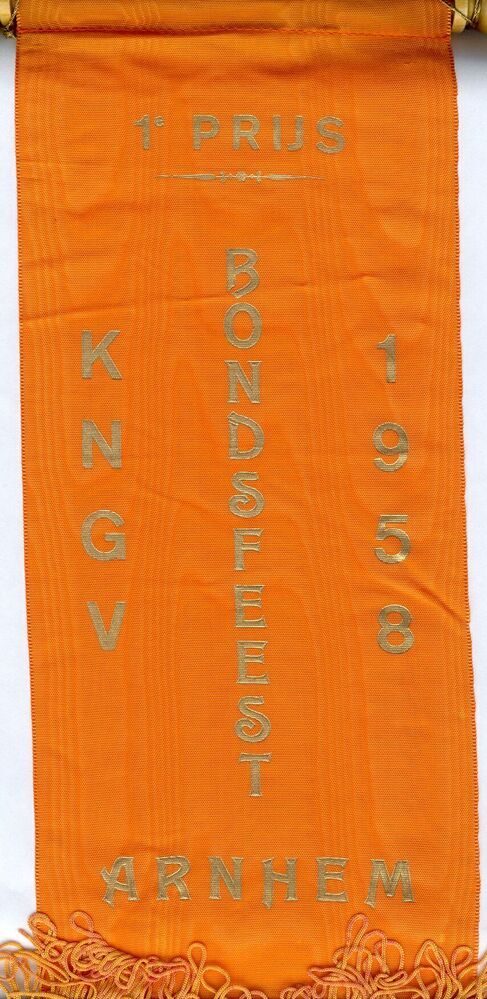 Erelint 1e prijs. KNGV Bondsfeest 1958 Arnhem