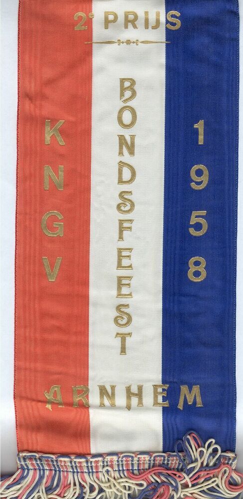 Erelint 2e prijs. KNGV Bondsfeest 1958 Arnhem