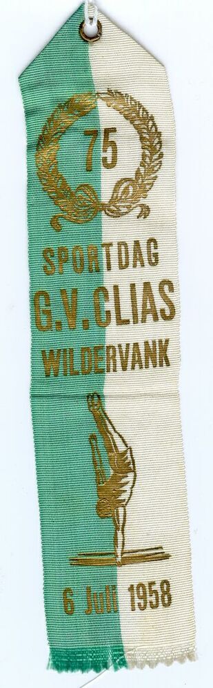 Erelint 75 sportdag G.V.Clias Wildervank 6 juli 1958