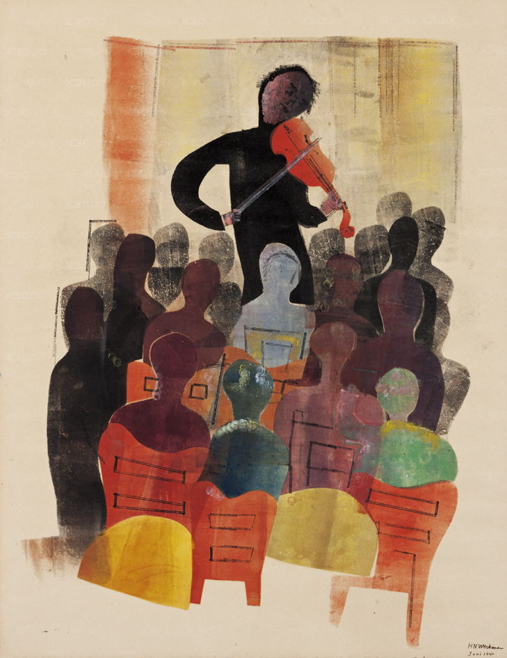 Violist en publiek (D-281)