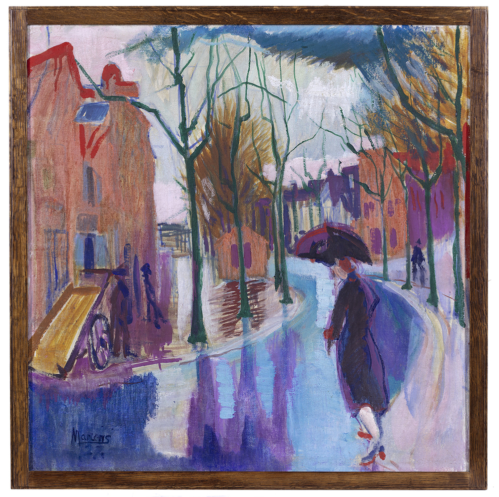 Kattendiep in de regen