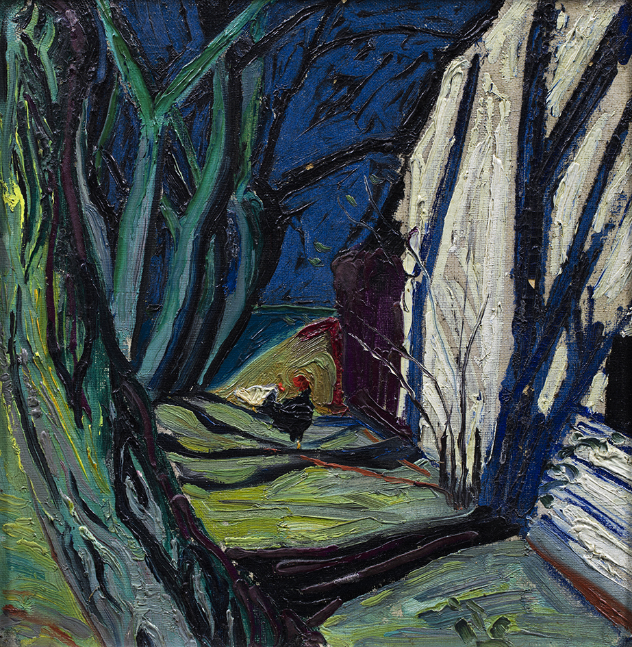 Blauwborgje, slagschaduw