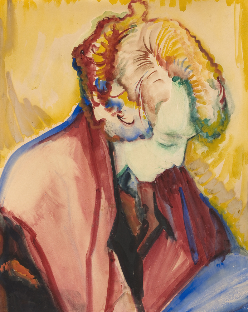 Vrouw schuin van boven