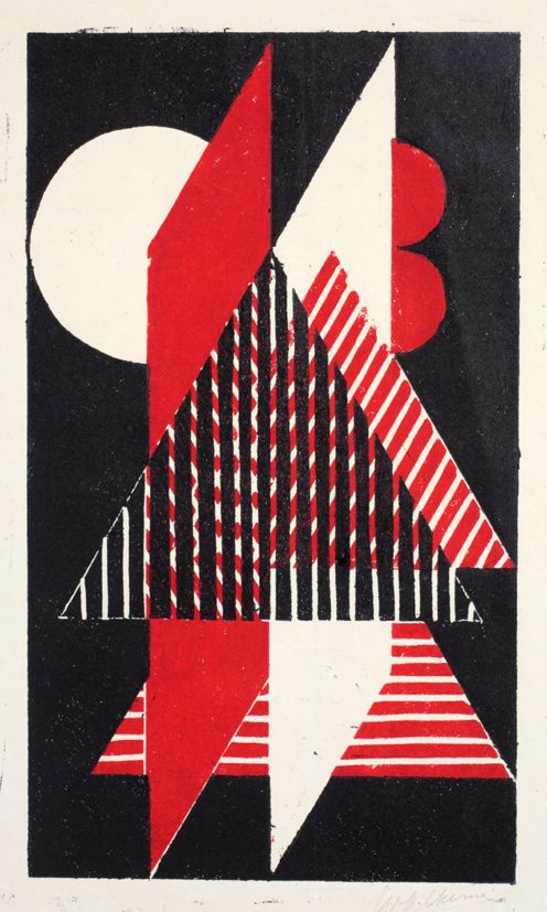 Compositie in rood en zwart