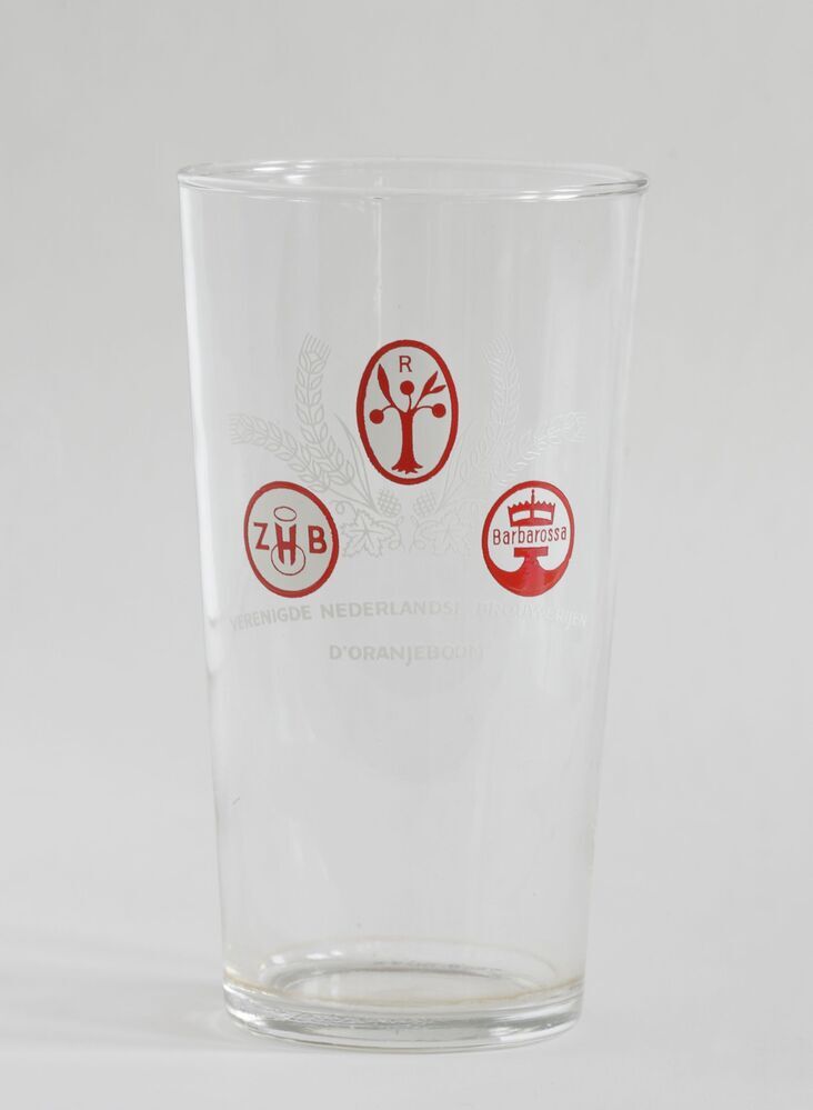 Bierglas "Verenigde Nederlandse Brouwerijen D'Oranjeboom"