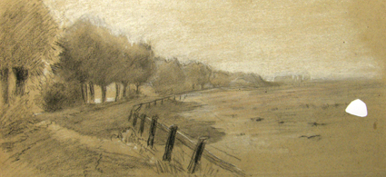 Studie van een landschap