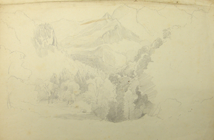 Studie van een landschap