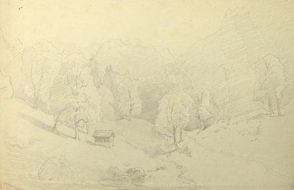 Studie van een landschap