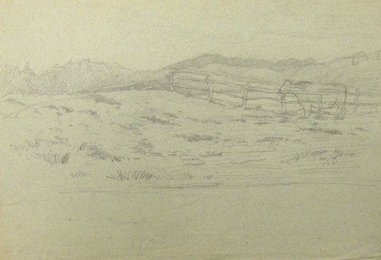 Studie van een landschap