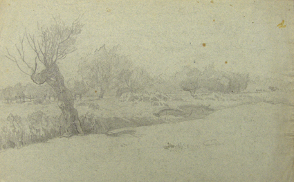 Studie van een landschap