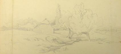 Studie van een landschap