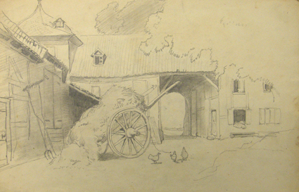 Studie van een boerenerf