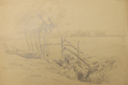 Studie van een landschap