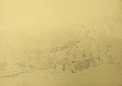 Studie van een landschap