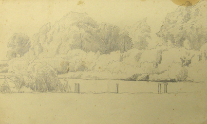 Studie van een landschap