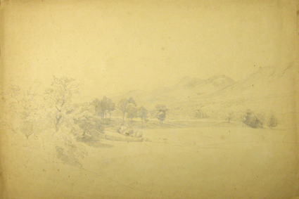 Studie van een landschap