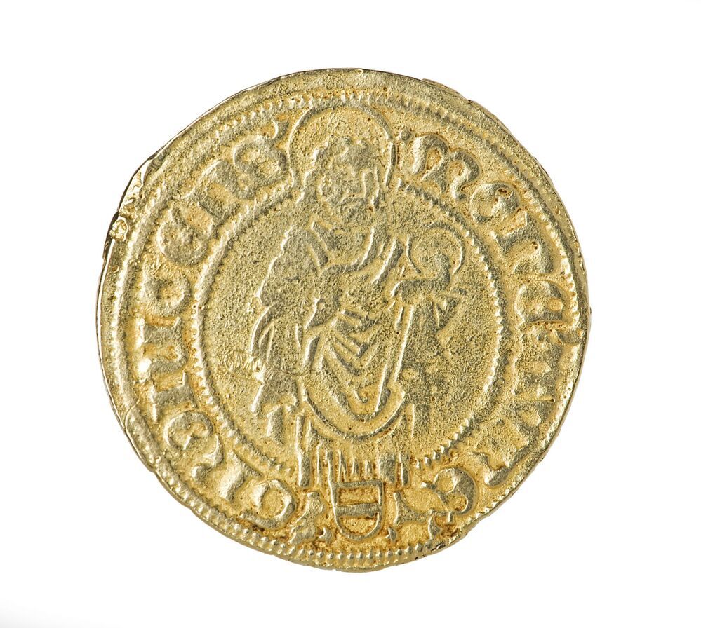 St. Jans goudgulden ca. 1495, (Keizer Maximiliaan) stad Groningen