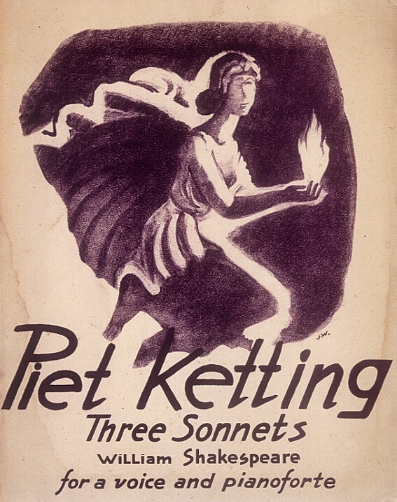 Three Sonnets by William Shakespeare, for a voice and pianoforte door Piet Ketting