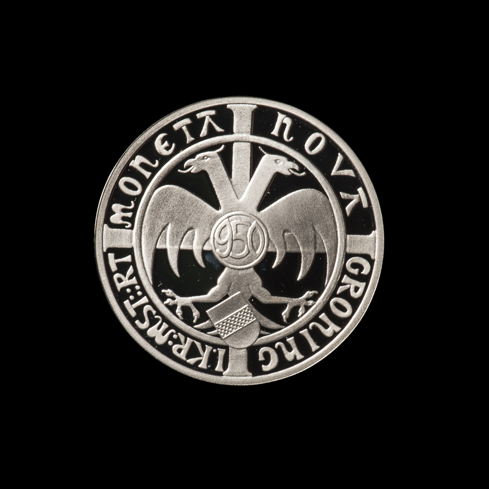 Gedenkmunt Groningen 1040, kromstaart