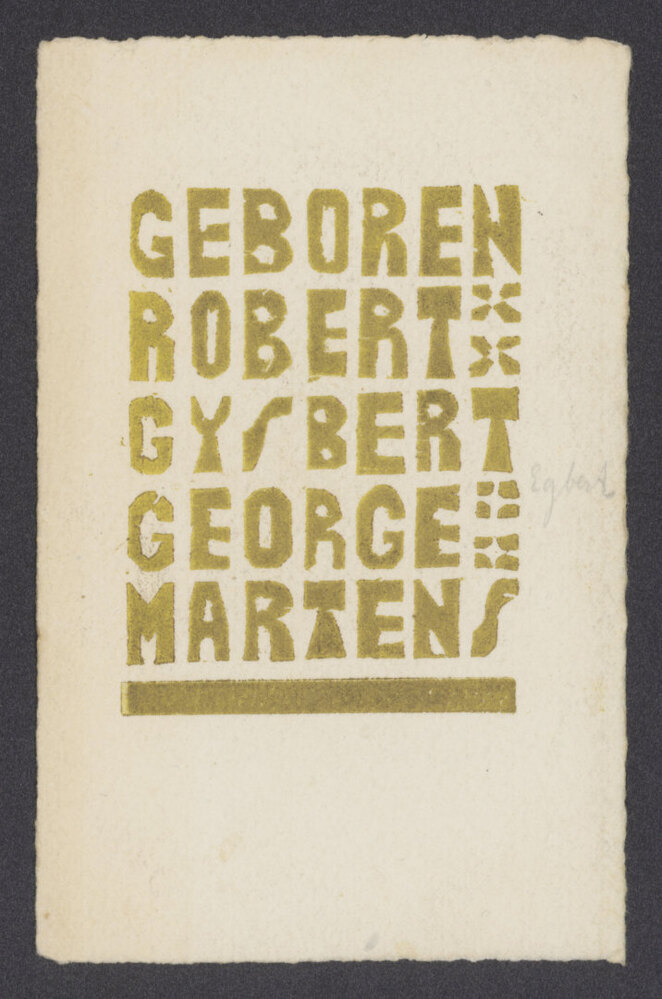 Geboortekaartje Rob Martens (G-55)