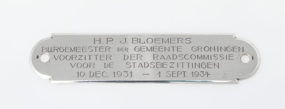 Naamplaat H.P.J. Bloemers